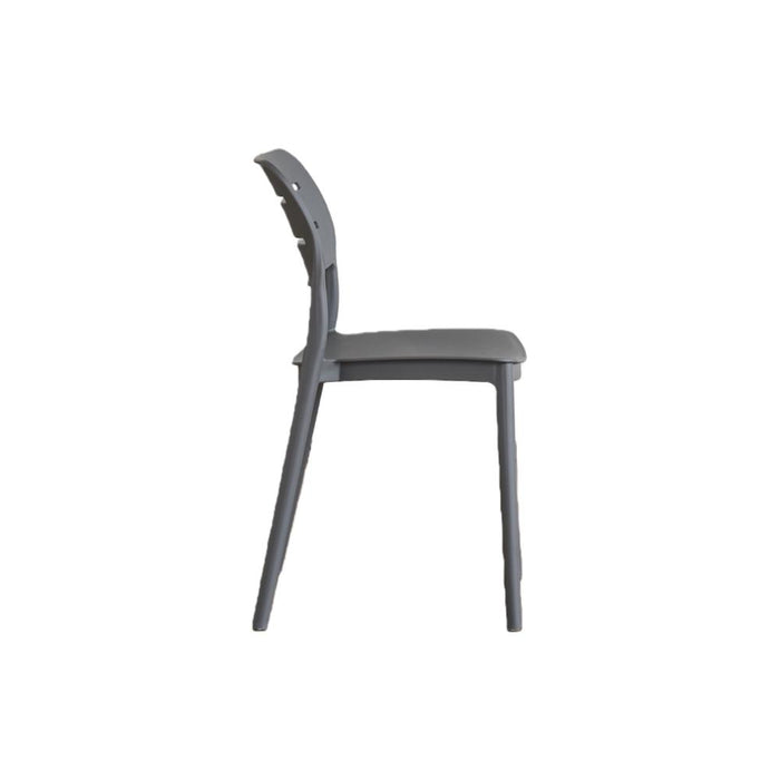 Silla Harriman, Gris Oscuro, Con medio espaldar y diseño minimalista