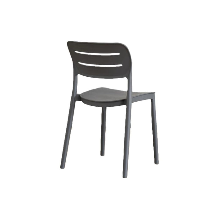 Silla Harriman, Gris Oscuro, Con medio espaldar y diseño minimalista