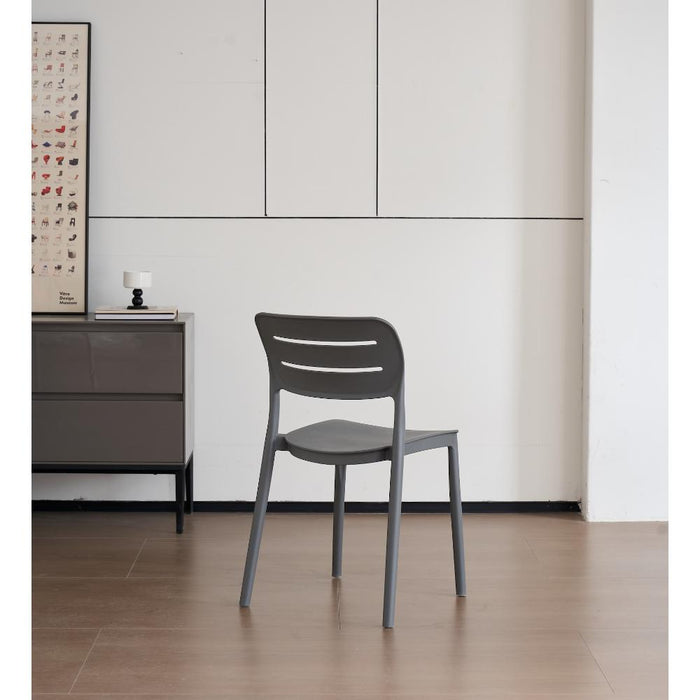 Silla Harriman, Gris Oscuro, Con medio espaldar y diseño minimalista