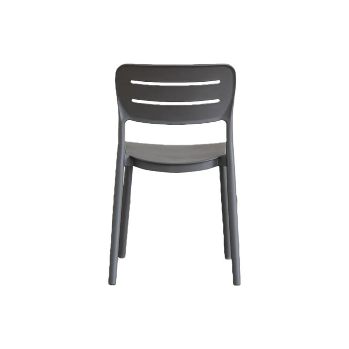 Silla Harriman, Gris Oscuro, Con medio espaldar y diseño minimalista