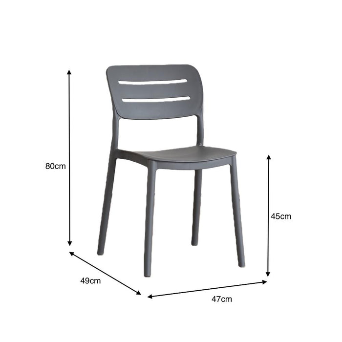 Silla Harriman, Gris Oscuro, Con medio espaldar y diseño minimalista