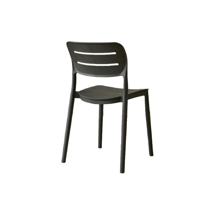 Silla Harriman, Negro, Con medio espaldar y diseño minimalista