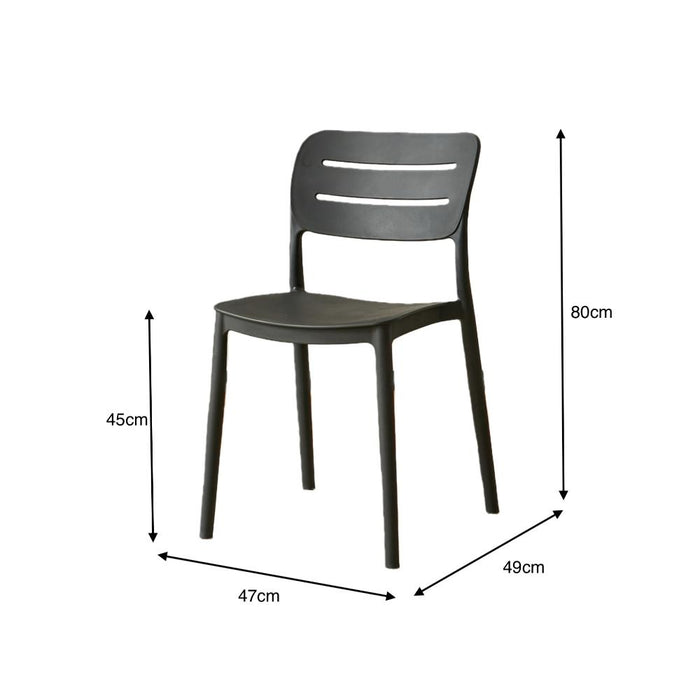 Silla Harriman, Negro, Con medio espaldar y diseño minimalista