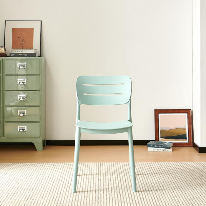 Silla Harriman, Azul claro , Con medio espaldar y diseño minimalista