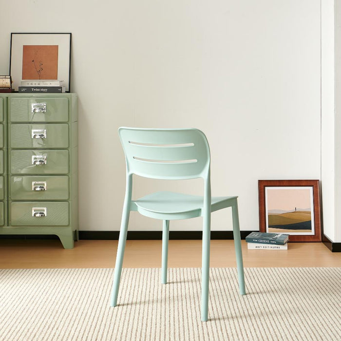 Silla Harriman, Azul claro , Con medio espaldar y diseño minimalista