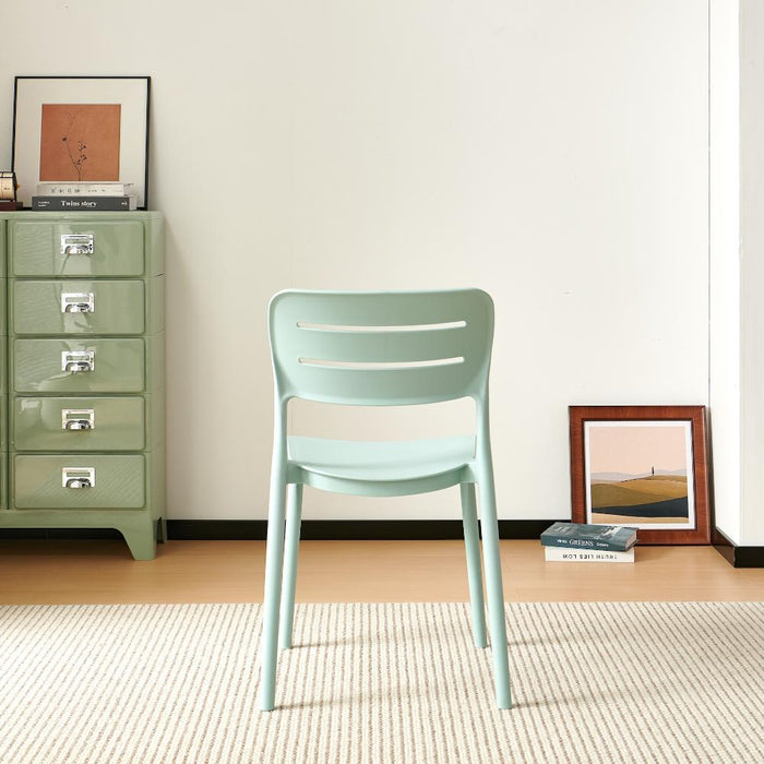 Silla Harriman, Azul claro , Con medio espaldar y diseño minimalista