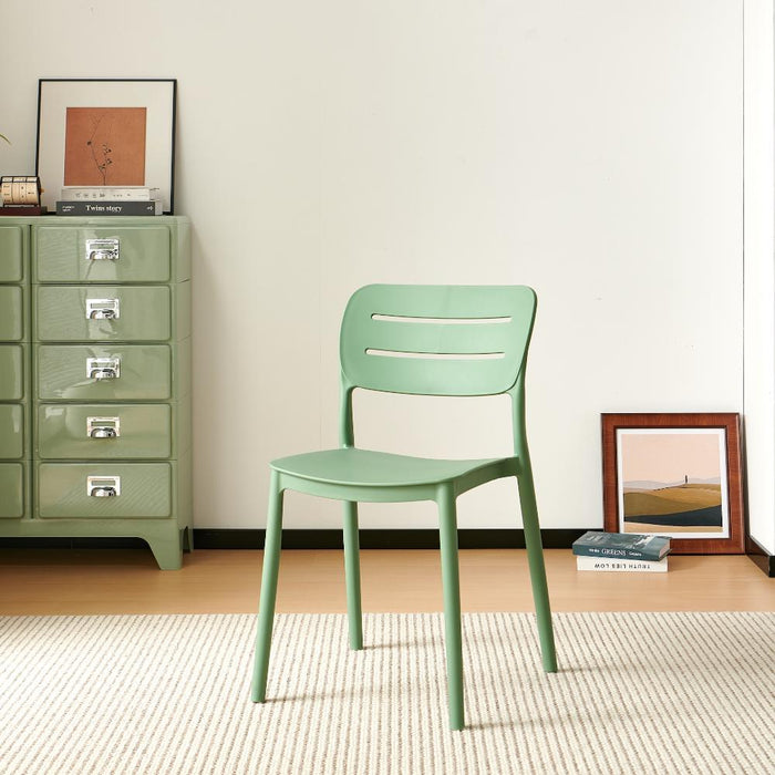 Silla Harriman, Verde, Con medio espaldar y diseño minimalista