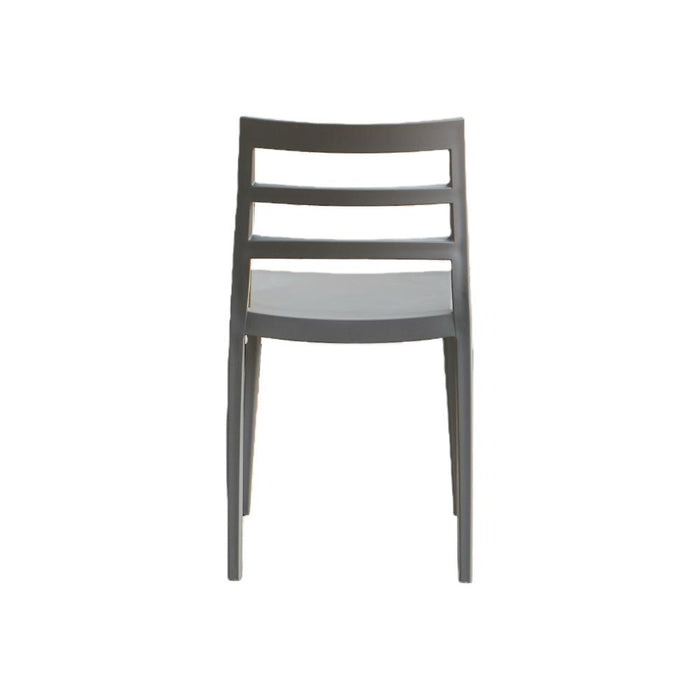 Silla New York, Gris Oscuro, Con espaldar en líneas y diseño minimalista