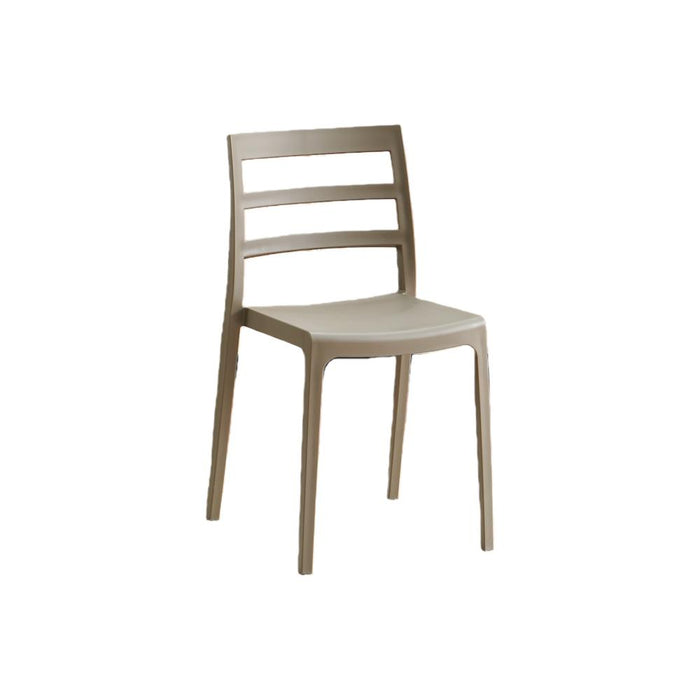 Silla New York, Taupe, Con espaldar en líneas y diseño minimalista