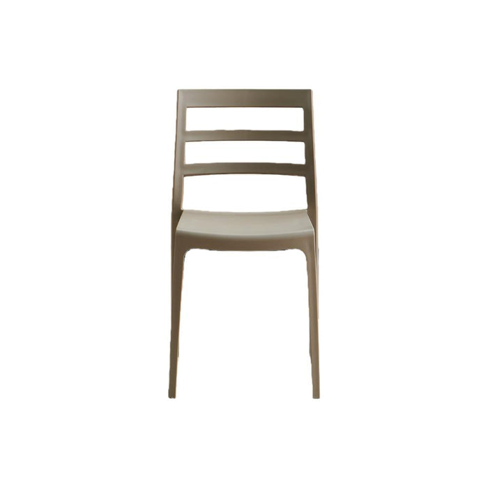 Silla New York, Taupe, Con espaldar en líneas y diseño minimalista