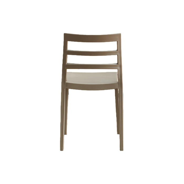 Silla New York, Taupe, Con espaldar en líneas y diseño minimalista