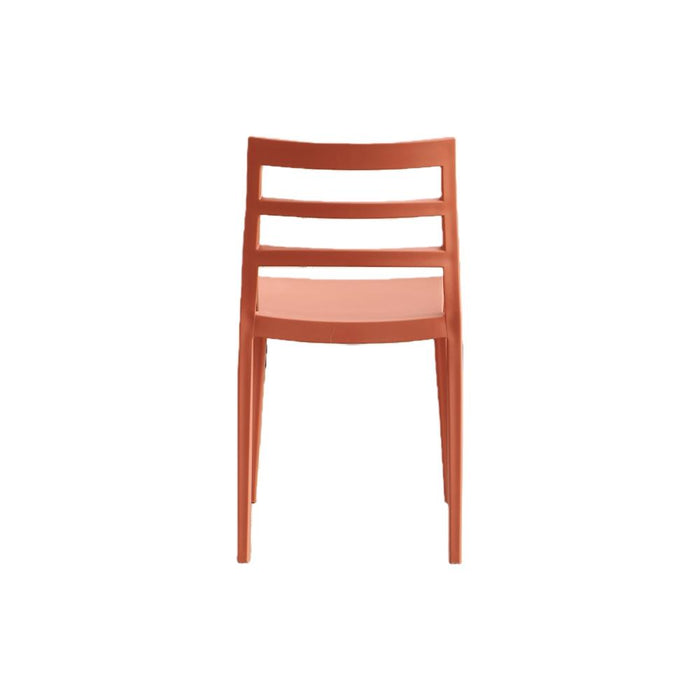 Silla New York, Terracota, Con espaldar en líneas y diseño minimalista