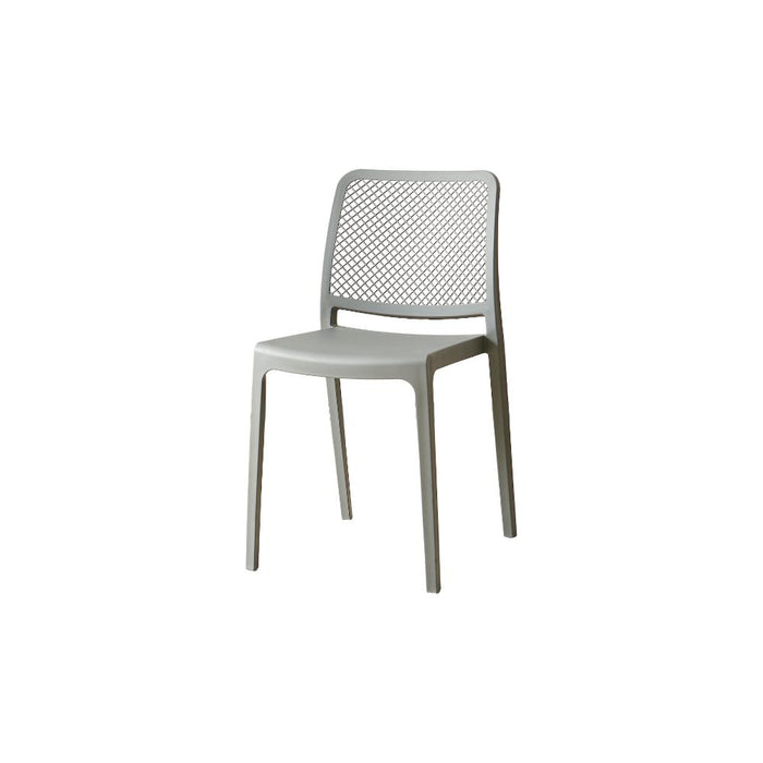 Silla Manhattan, Gris Oscuro, Con espaldar en rejilla y diseño minimalista