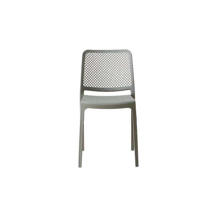 Silla Manhattan, Gris Oscuro, Con espaldar en rejilla y diseño minimalista