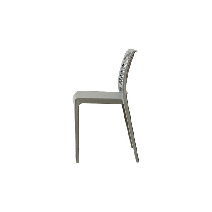 Silla Manhattan, Gris Oscuro, Con espaldar en rejilla y diseño minimalista