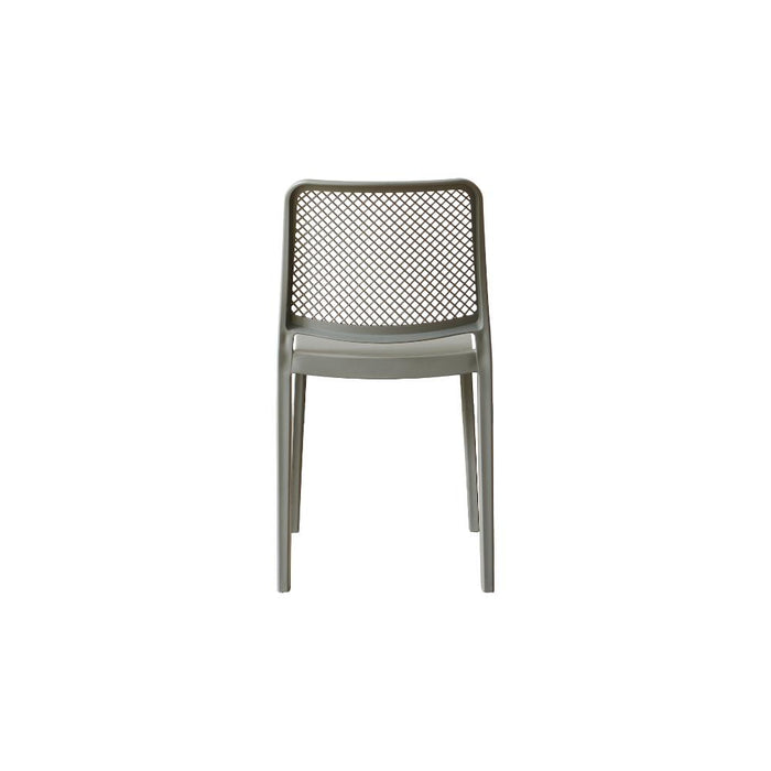 Silla Manhattan, Gris Oscuro, Con espaldar en rejilla y diseño minimalista