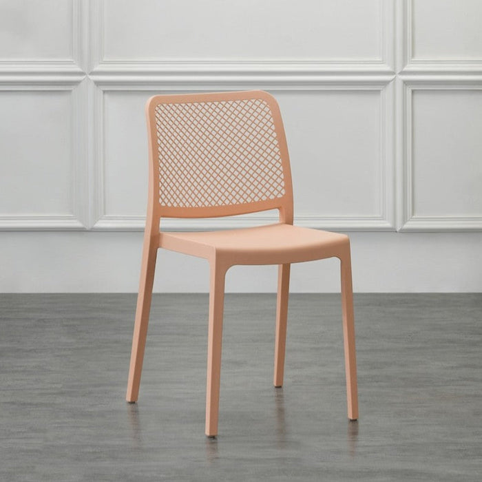 Silla Manhattan, Mandarina, con Espaldar en Rejilla y Diseño Minimalista