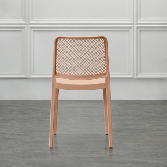 Silla Manhattan, Mandarina, con Espaldar en Rejilla y Diseño Minimalista