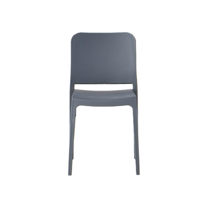 Silla Triveca, Gris oscuro, Con espaldar cerrado y diseño minimalista