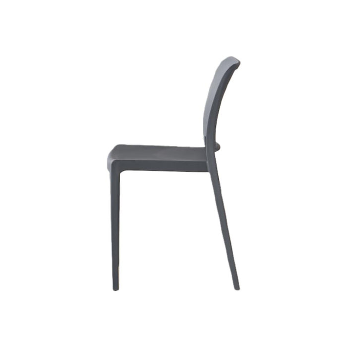 Silla Triveca, Gris oscuro, Con espaldar cerrado y diseño minimalista