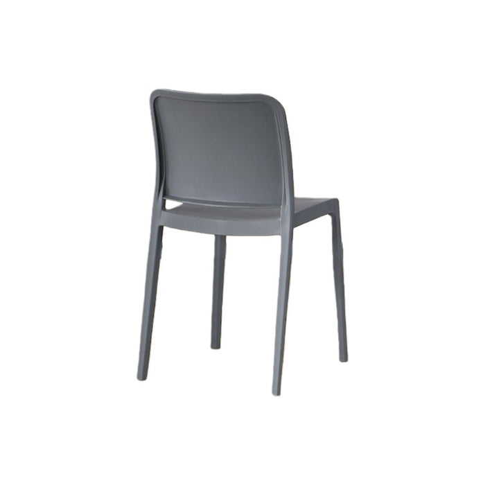 Silla Triveca, Gris oscuro, Con espaldar cerrado y diseño minimalista