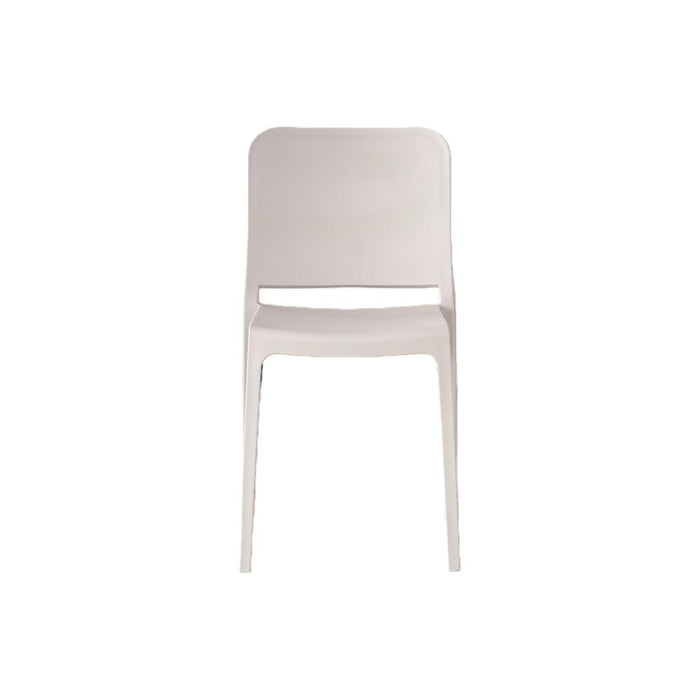 Silla Triveca, Blanco, Con espaldar cerrado y diseño minimalista