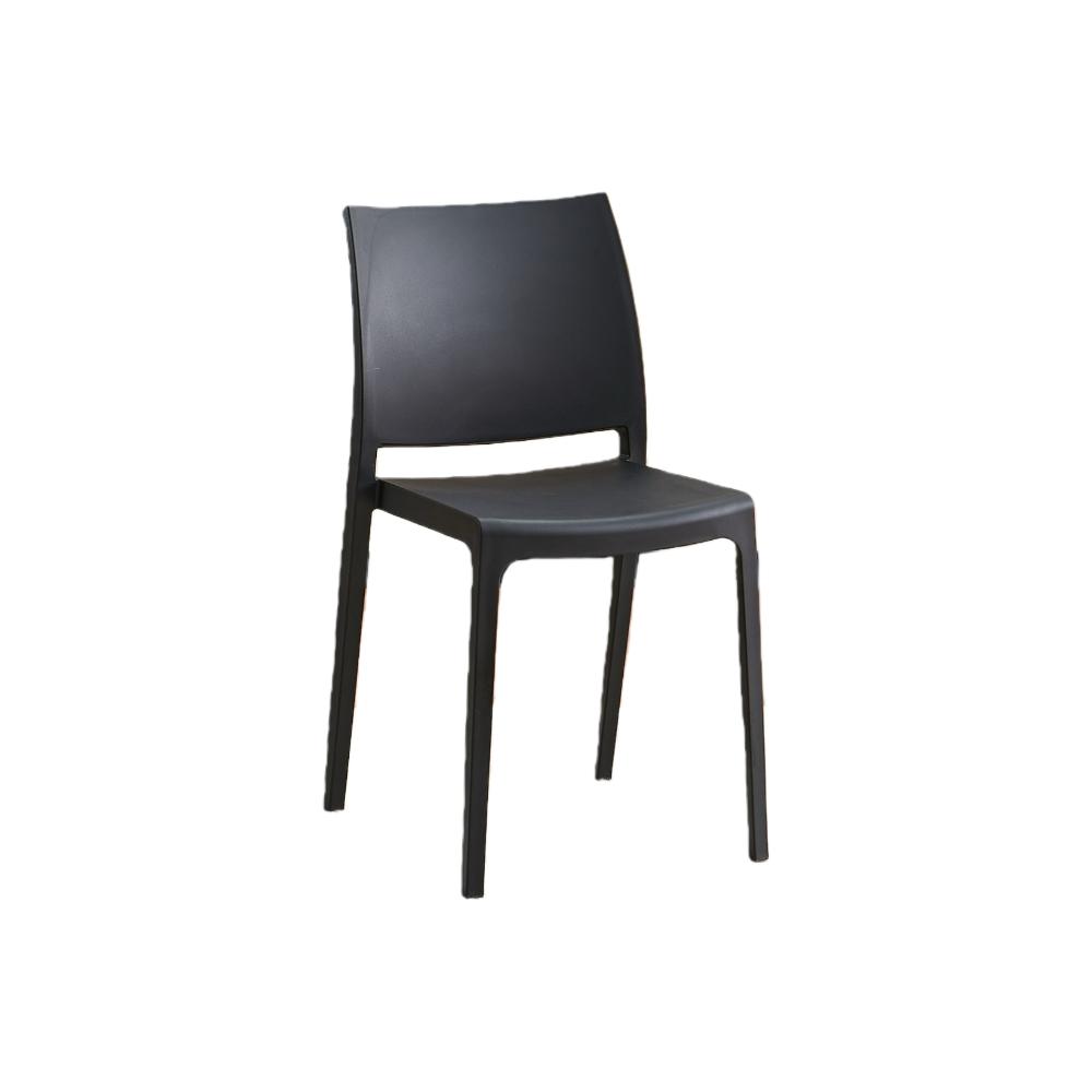Silla Soho, Negro, Con espaldar cerrado y diseño minimalista