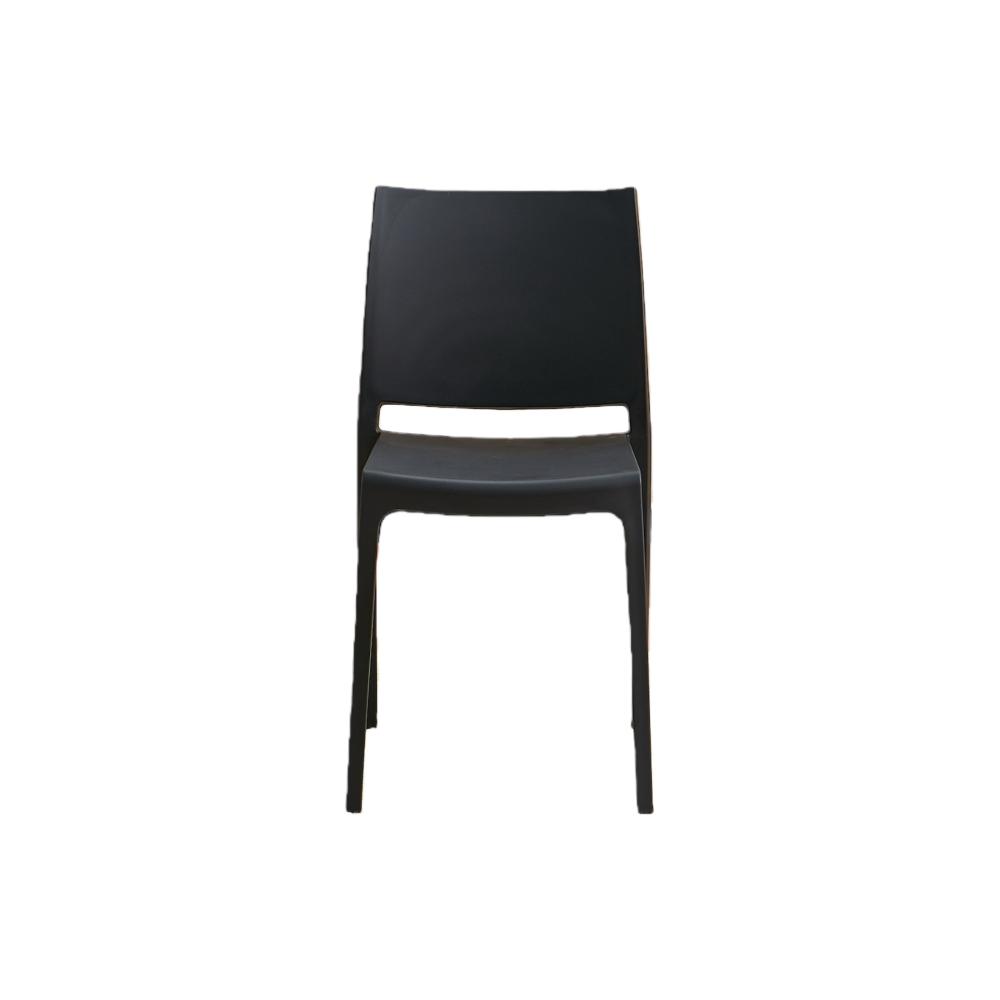 Silla Soho, Negro, Con espaldar cerrado y diseño minimalista