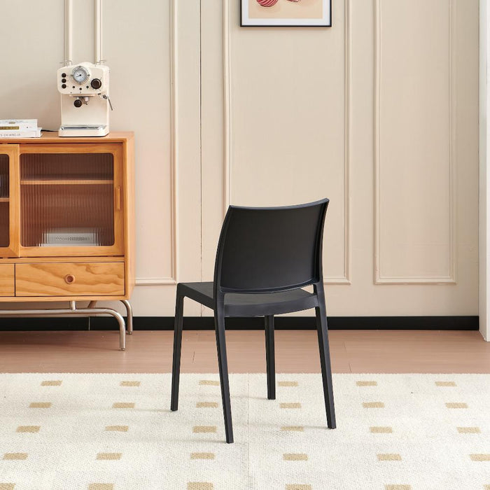 Silla Soho, Negro, Con Espaldar y Diseño Minimalista