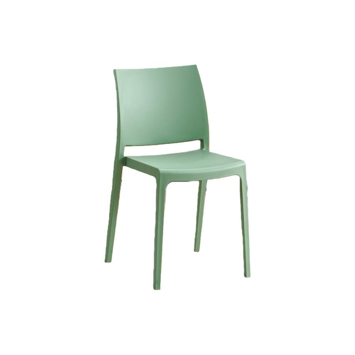Silla Soho, Verde, Con espaldar cerrado y diseño minimalista