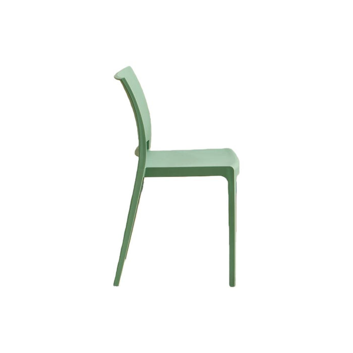 Silla Soho, Verde, Con espaldar cerrado y diseño minimalista