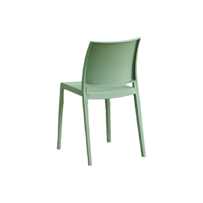 Silla Soho, Verde, Con espaldar cerrado y diseño minimalista