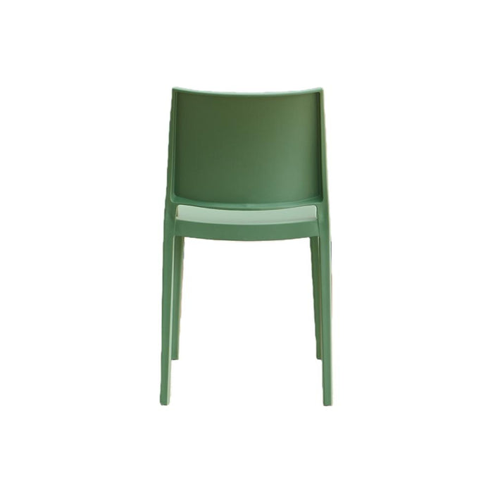 Silla Soho, Verde, Con espaldar cerrado y diseño minimalista