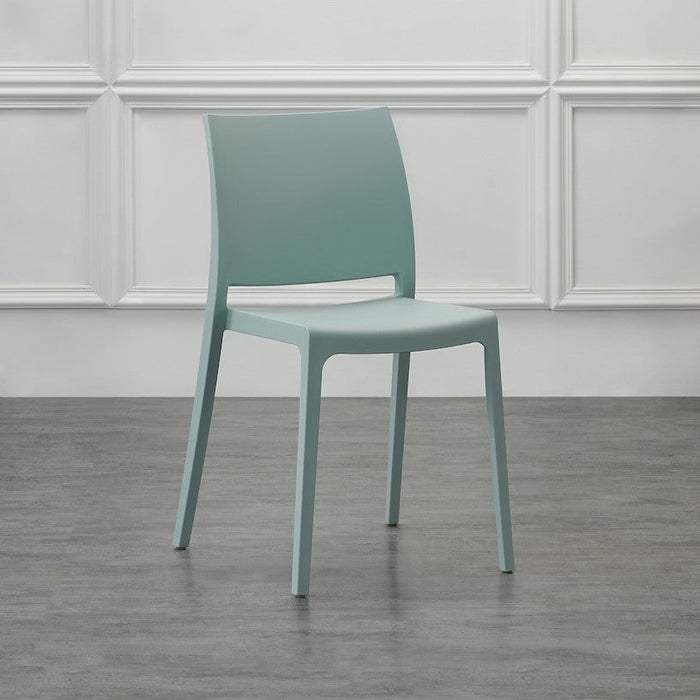 Silla Soho, Azul Claro, con Espaldar Cerrado y Diseño Minimalista