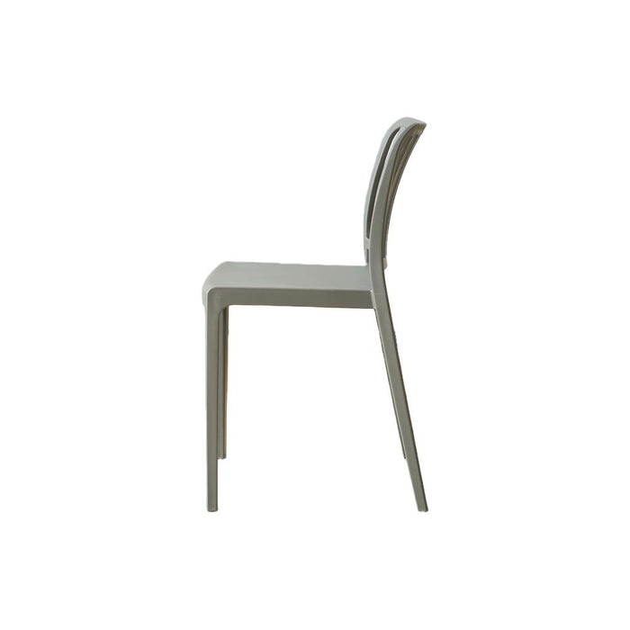 Silla Brooklyn, Gris Oscuro, Con espaldar en rayas y diseño minimalista