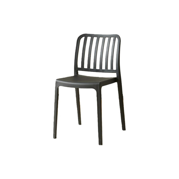 Silla Brooklyn, Negro, Con espaldar en rayas y diseño minimalista