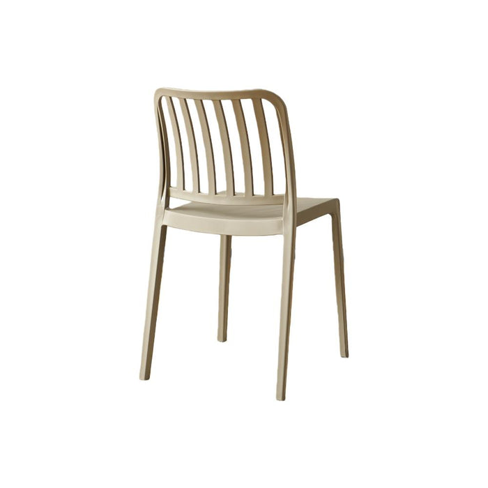 Silla Brooklyn, Taupe , Con Con espaldar en rayas y diseño minimalista