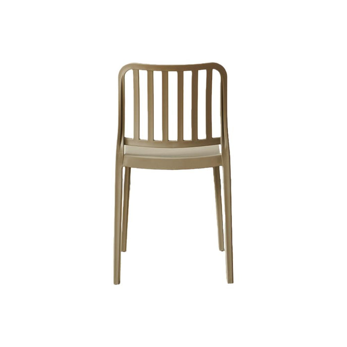 Silla Brooklyn, Taupe , Con Con espaldar en rayas y diseño minimalista