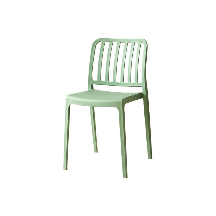 Silla Brooklyn, Verde, Con espaldar en rayas y diseño minimalista