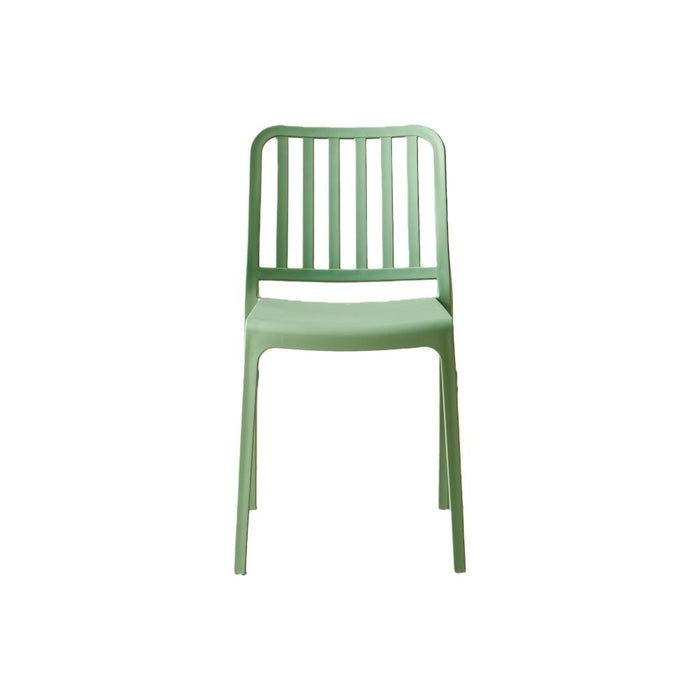 Silla Brooklyn, Verde, Con espaldar en rayas y diseño minimalista