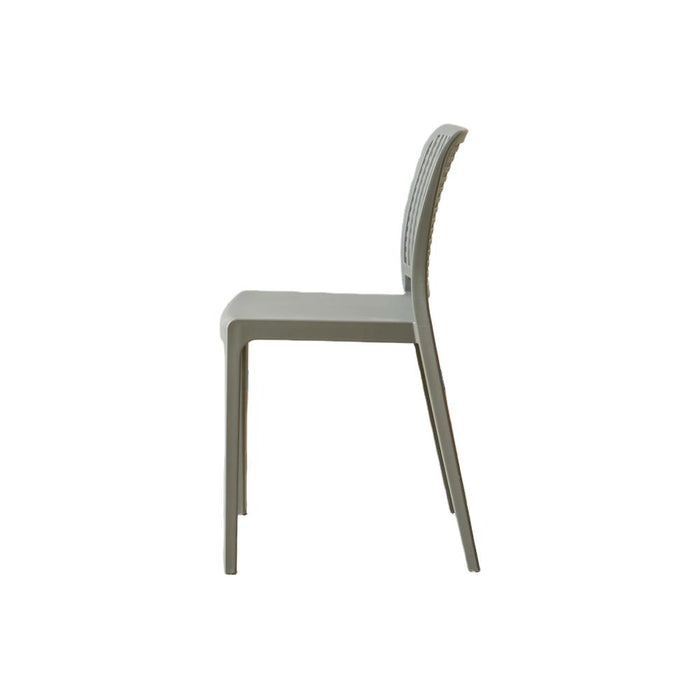 Silla Bronx , Gris Oscuro, Con espaldar en cuadrados y diseño minimalista