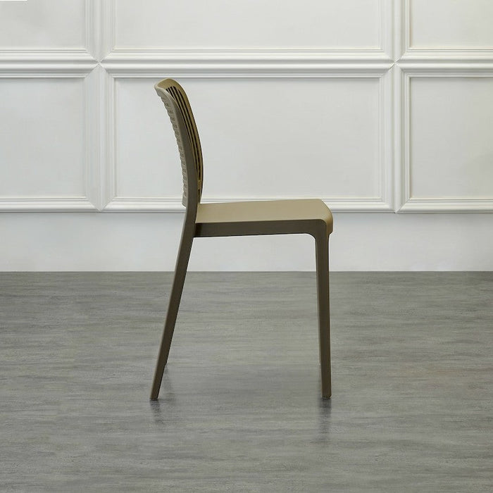 Silla Bronx , Taupe, con Espaldar en Cuadrados y Diseño Minimalista