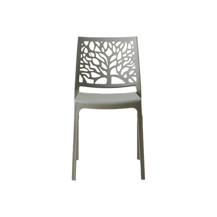 Silla Harlem, Gris Oscuro, Con espaldar en forma de árbol y diseño minimalista
