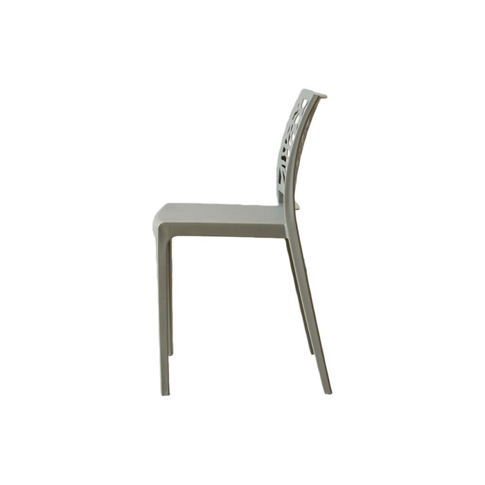 Silla Harlem, Gris Oscuro, Con espaldar en forma de árbol y diseño minimalista