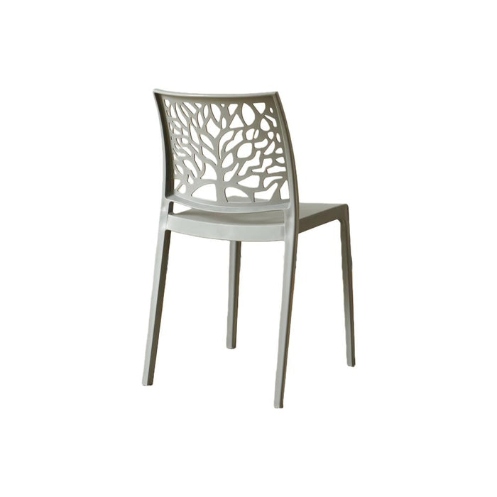 Silla Harlem, Gris Oscuro, Con espaldar en forma de árbol y diseño minimalista