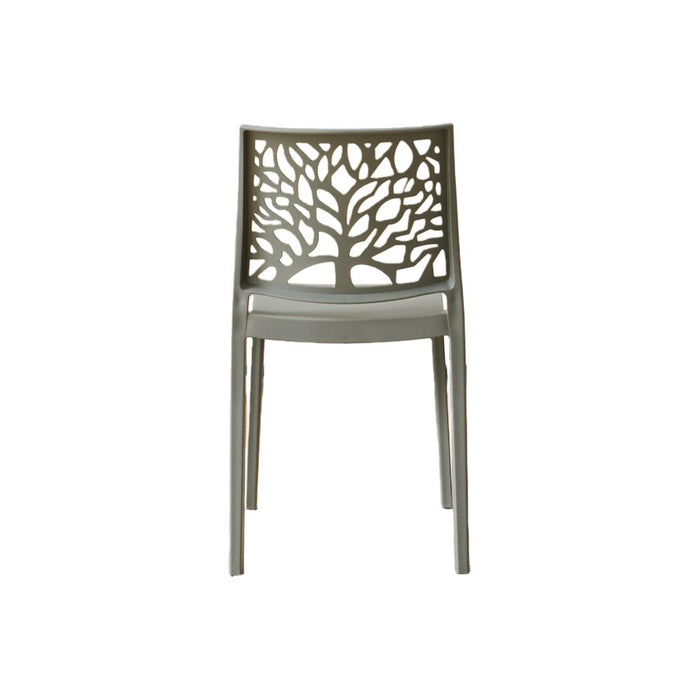 Silla Harlem, Gris Oscuro, Con espaldar en forma de árbol y diseño minimalista