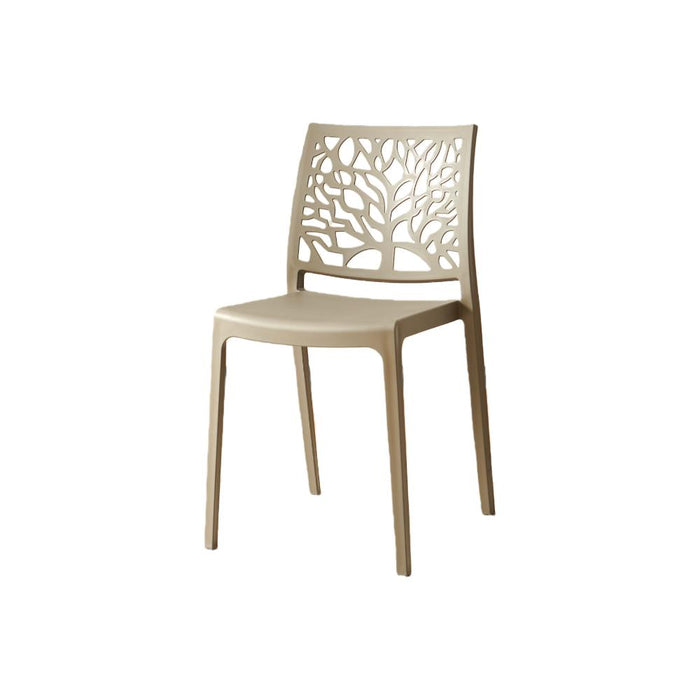 Silla Harlem, Taupe, Con espaldar en forma de árbol y diseño minimalista