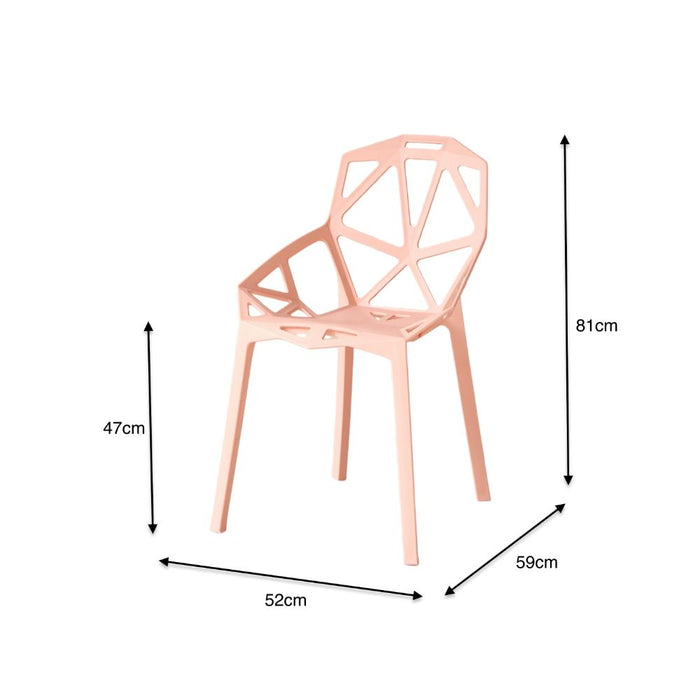 Silla Roxy, Color Mandarina, con Espaldar y Diseño Moderno