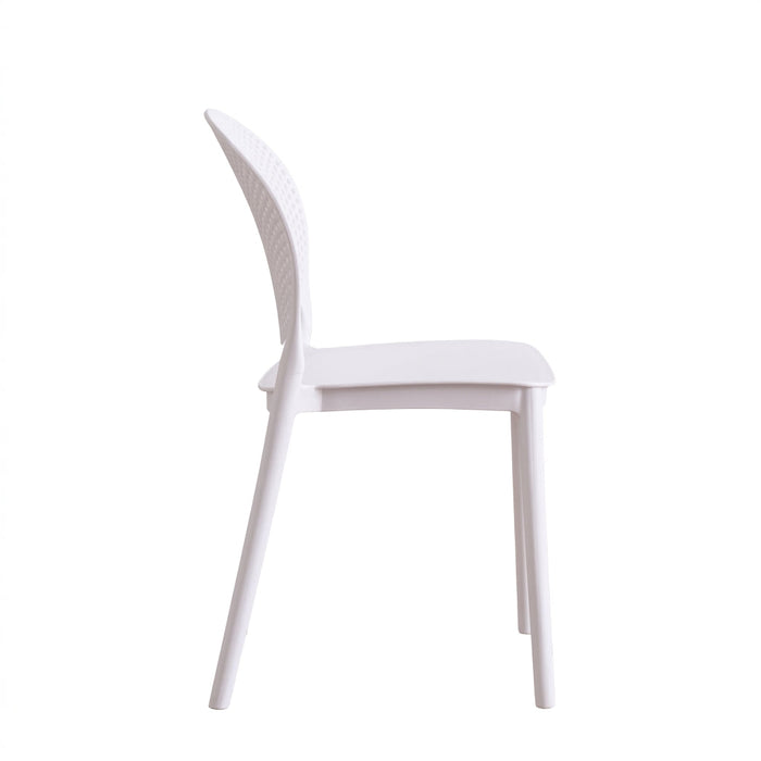 Silla Florida, Color Blanco, con Espaldar y Diseño Moderno