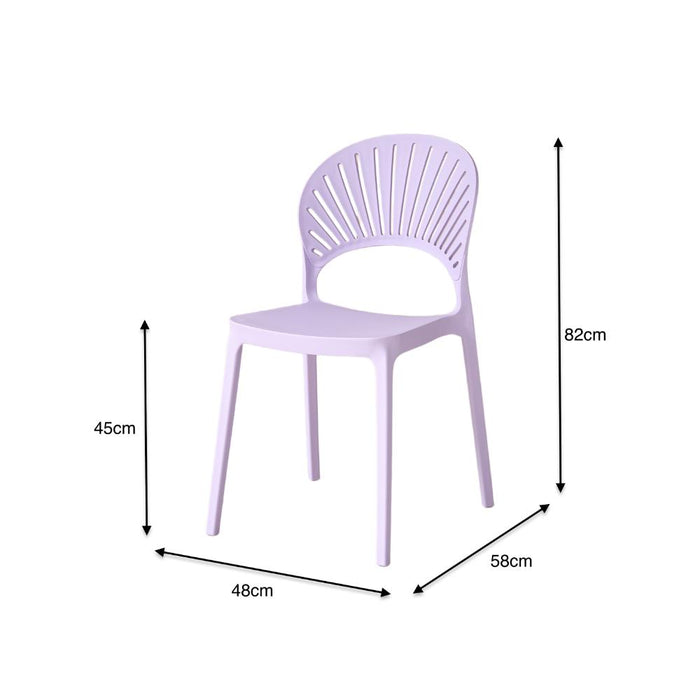 Silla Paraíso, Color Lila, con Espaldar y Diseño Moderno